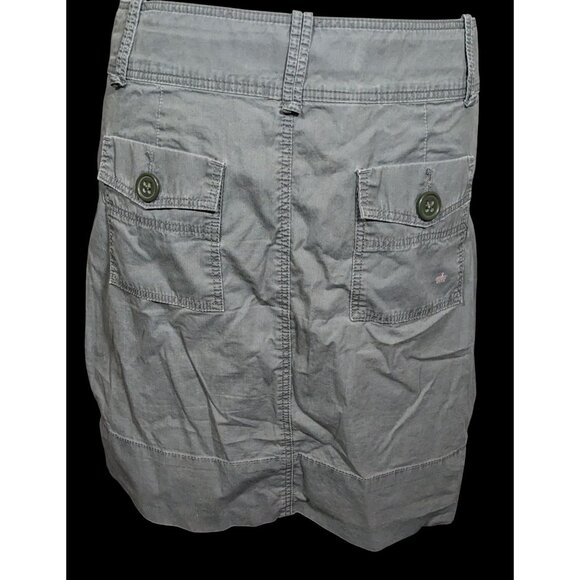 G-1 Grey Utility Skirt With Pockets And Drawstring - Picture 2 of 4